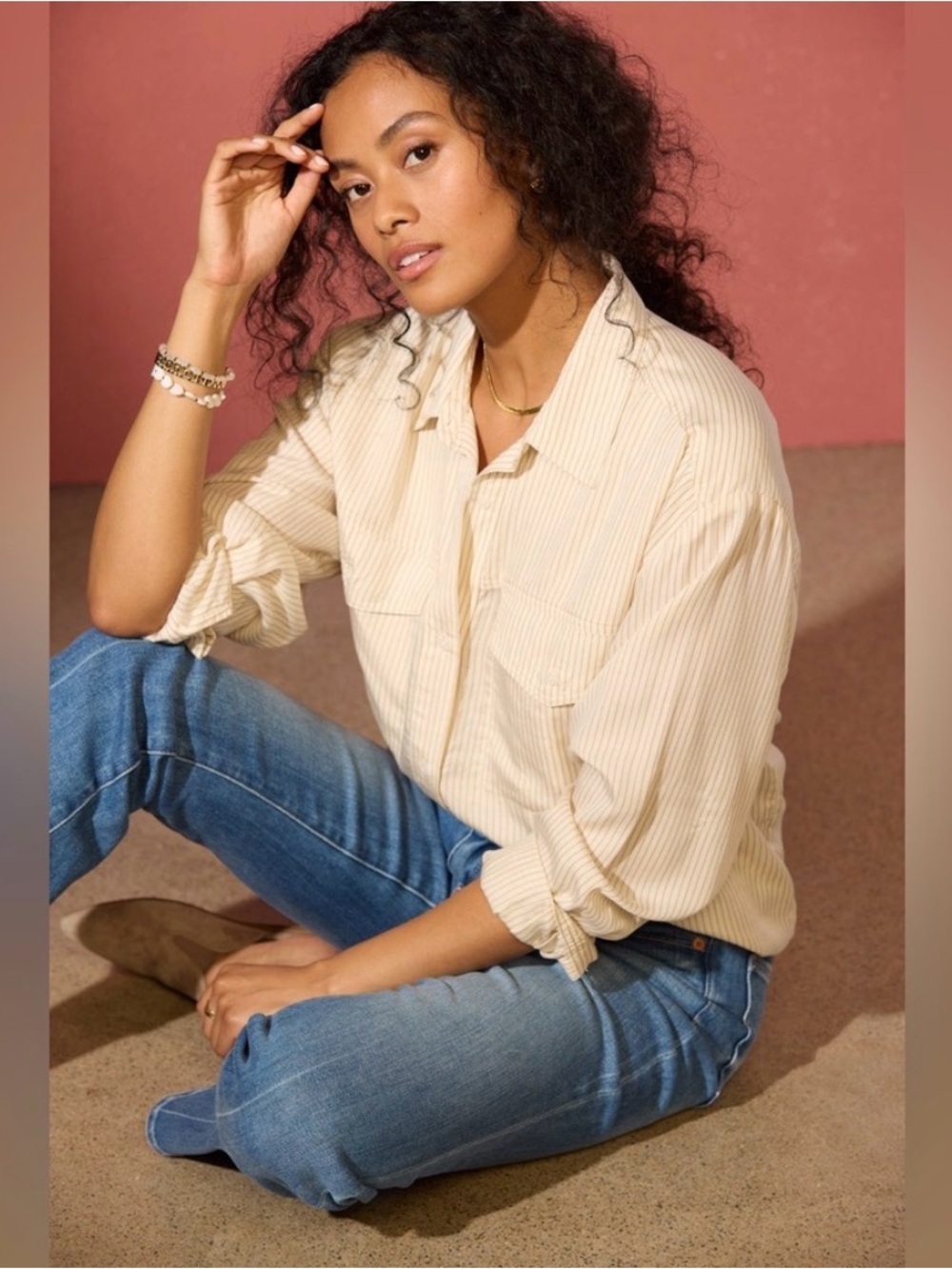 pistola Cream Button-Down Shirt